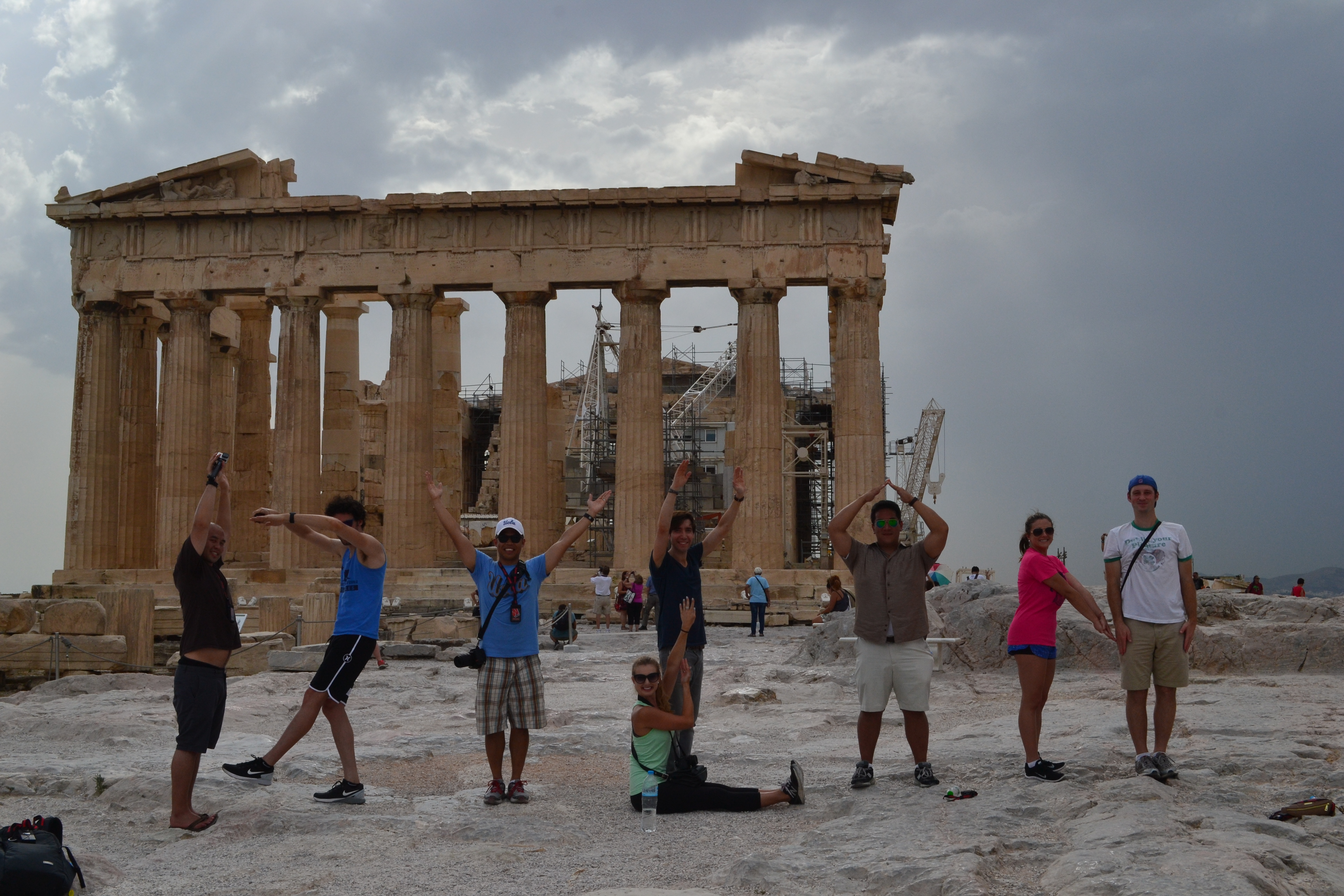 20160202 D-Y-L-A-N in Greece Victory Shyu, Mark Reidy, Ray Obico, Christopher Ferruzzi, Brittany Blackamore, Mark Lee, Caitlin Cassidy, and Jonathan Driscoll DSC_0803